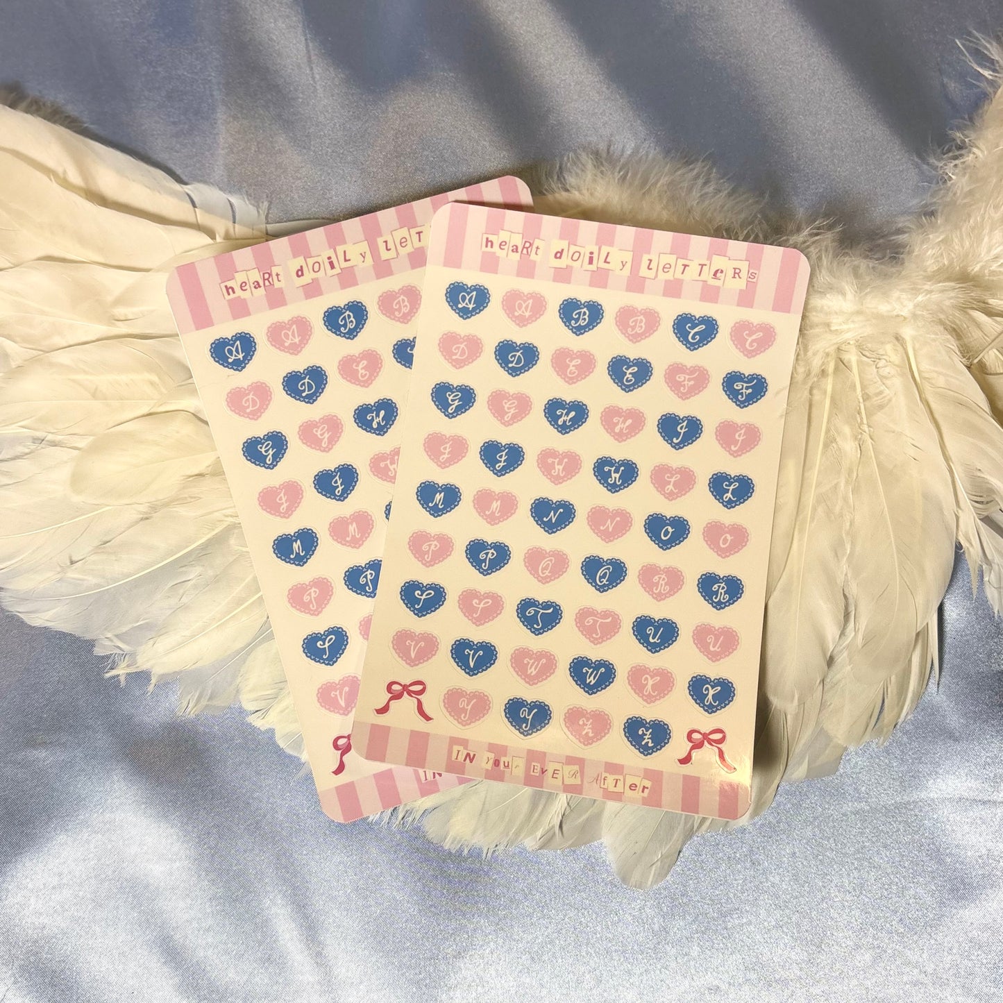 Heart Doily Letters Sticker Sheets