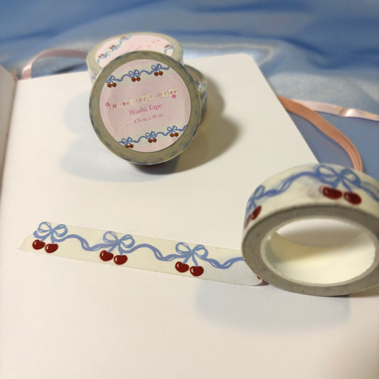 Blue Ribbon Cherries Washi Tape